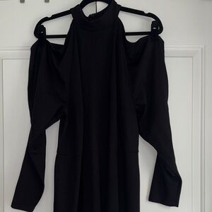 Eloquii cold shoulder Black dress